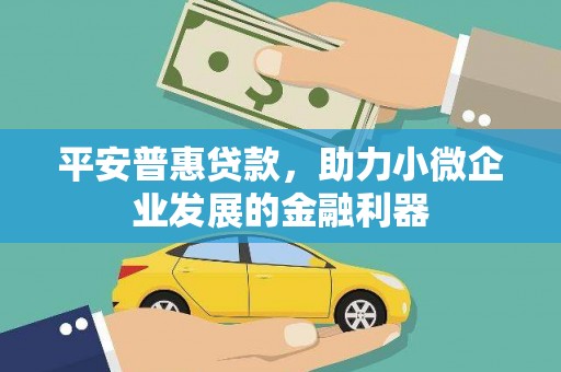 城东平安普惠贷款，助力小微企业发展的金融利器