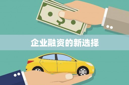 城东企业融资的新选择