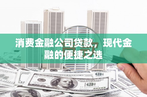 城东消费金融公司贷款，现代金融的便捷之选