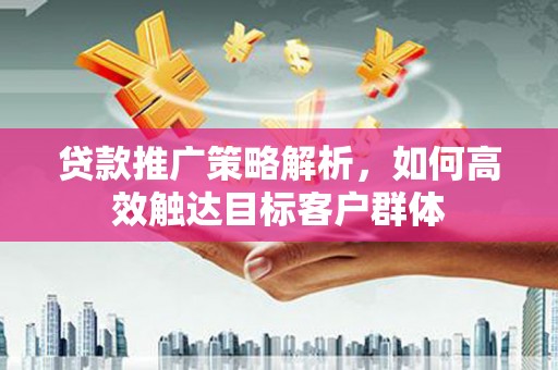 城东贷款推广策略解析，如何高效触达目标客户群体