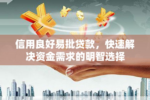 城东信用良好易批贷款，快速解决资金需求的明智选择
