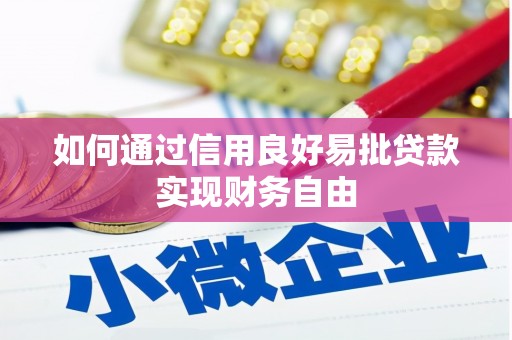 城东如何通过信用良好易批贷款实现财务自由