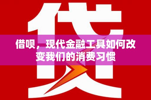城东借呗，现代金融工具如何改变我们的消费习惯