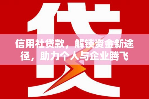 城东信用社贷款，解锁资金新途径，助力个人与企业腾飞