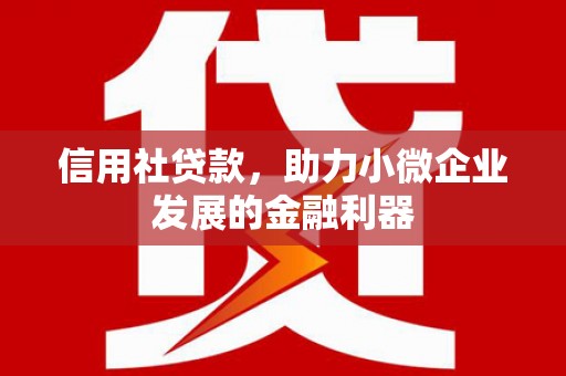 城东信用社贷款，助力小微企业发展的金融利器
