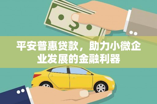 城东平安普惠贷款，助力小微企业发展的金融利器