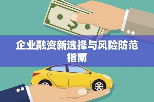 城东企业融资新选择与风险防范指南